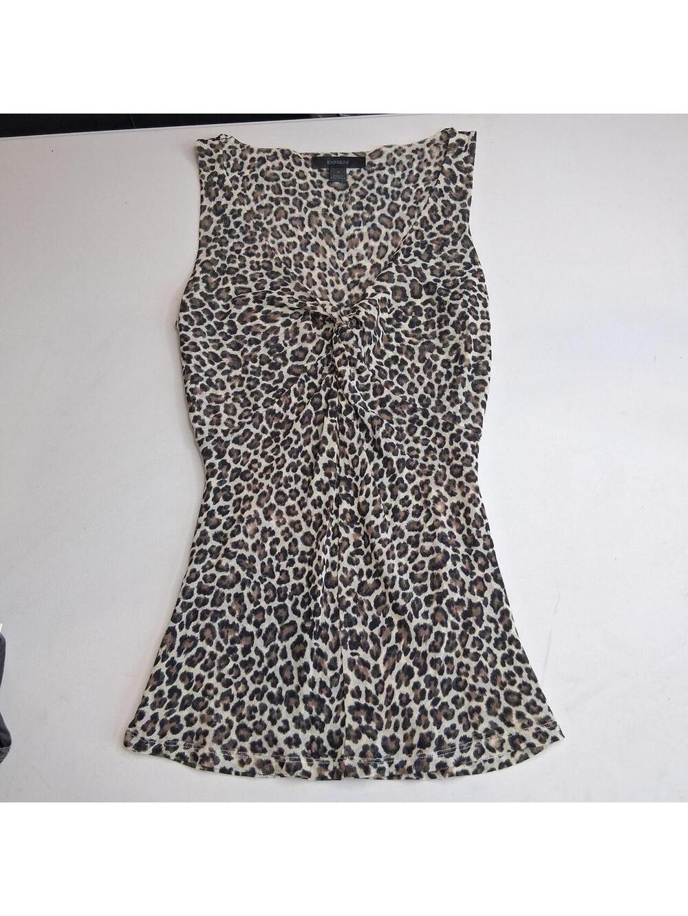 vintage leopard print y2k tank size M